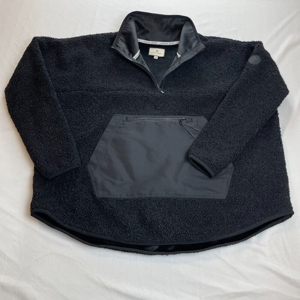 Tnuck Sport Black Cady Fleece Quarter Zip Pullover Sweatshirt Black XS/S Tuckern